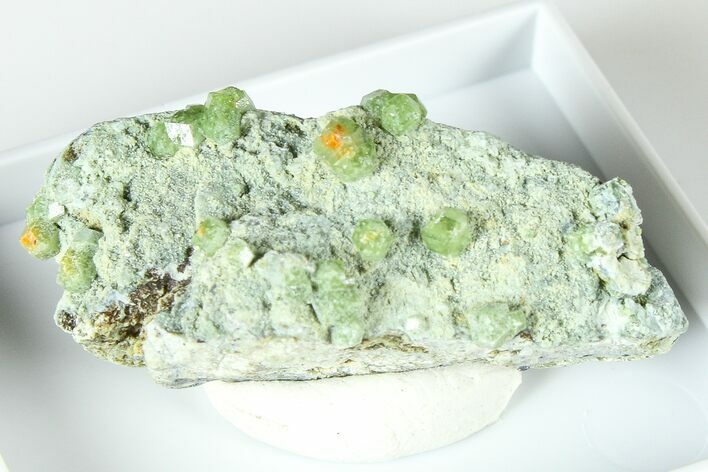 Sparkling Demantoid Garnet Cluster in Matrix - California #379780